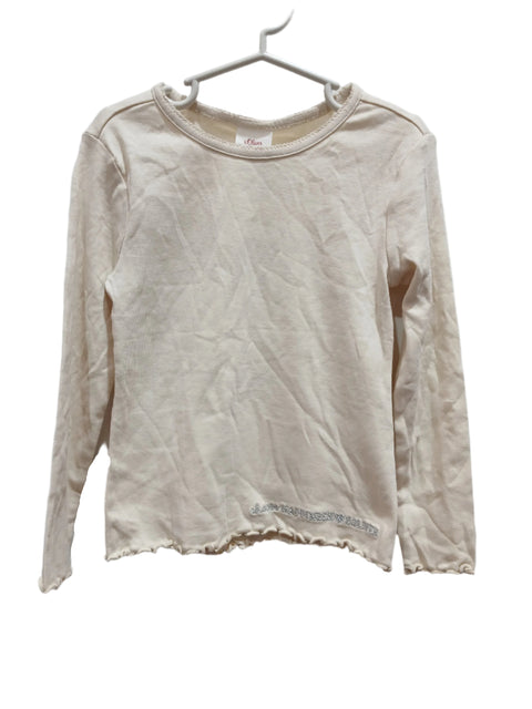 S.Oliver Girl's Beige Long-Sleeve Blouse |S.Oliver in Lebanon