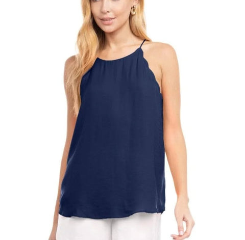 BCX Women's Navy Blue Sleeveless Blouse |BCX In Lebanon