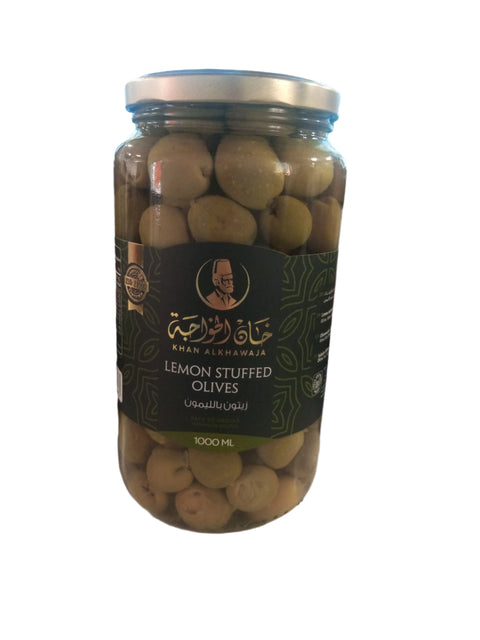 Khan Alkhawaja Lemon Stuffed Olives 1000ml | Khan Alkhawaja In Lebanon