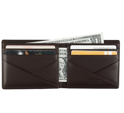 Kenneth Cole Reaction Men's Dark Brown Slim Fold Leather Wallet | Kenneth Cole Reaction In Lebanon