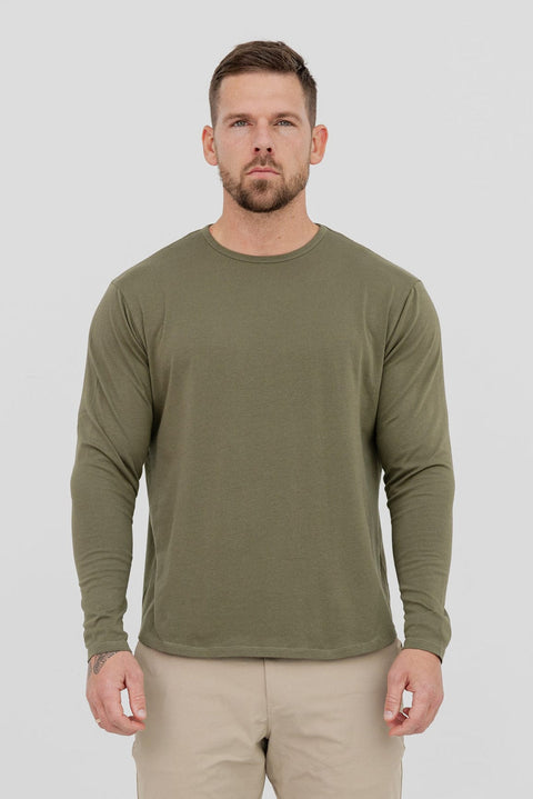 Alternative Men's Khaki Green Long Sleeve Blouse | Alternative In Lebanon