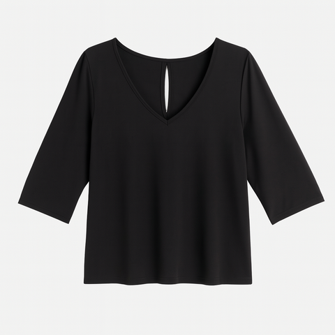 Vince Camuto Women's Black V Neck Long Sleeve Blouse  |Vince Camuto In Lebanon