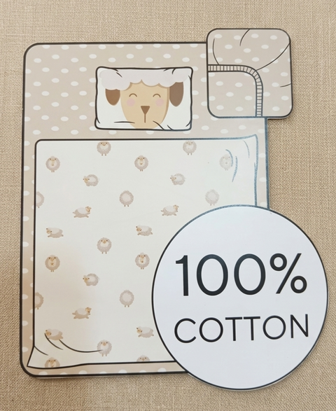 Sinsay Multi-Beige Sheep Printed Bed Linen Set 60x120cm | Sinsay In Lebanon