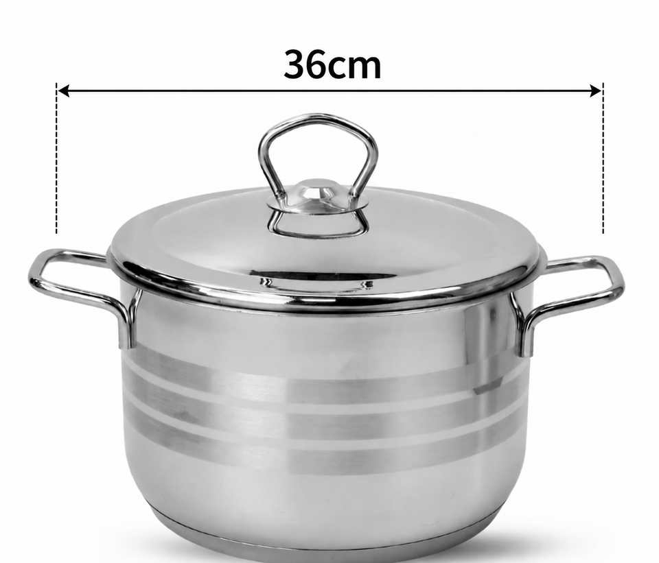 Bonera Stainless Steel Deep Pot 36cm | Bonera In Lebanon