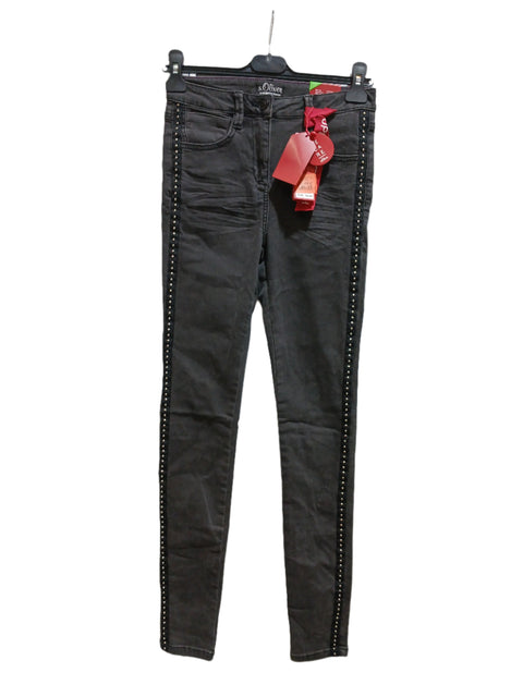 S.Oliver Girl's Washed Black Slim fit Jeans | S.Oliver In Lebanon