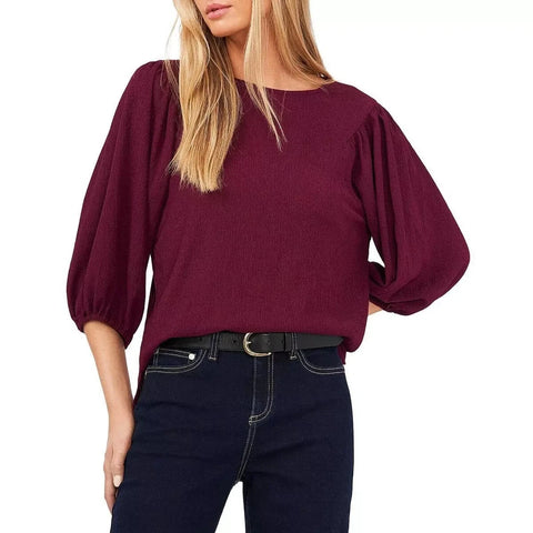 Vince Camuto Women's Plum Puff Sleeve Knit Blouse | Vince Camuto In Lebanon
