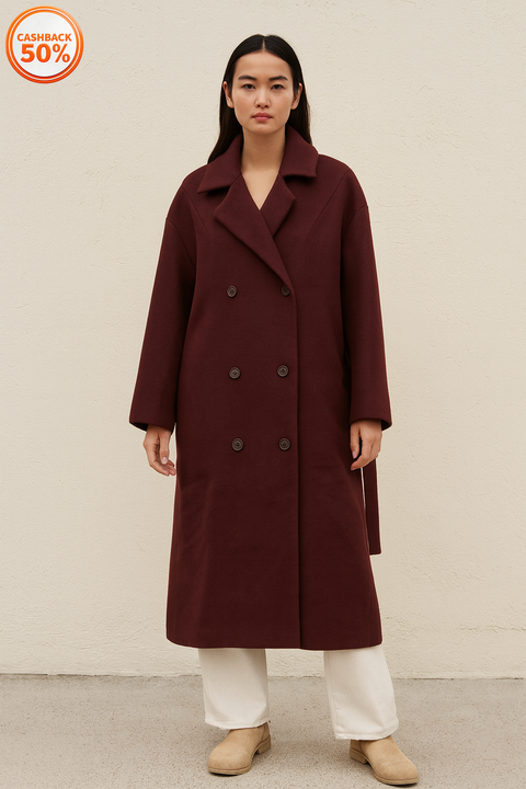Leger Women's Decadent Chocolate Long-Sleeve Coat |Leger in Lebanon