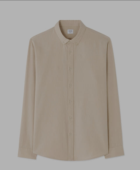 Celio Men’s Beige Regular Fit Flannel Cotton Shirts|Celio In Lebanon