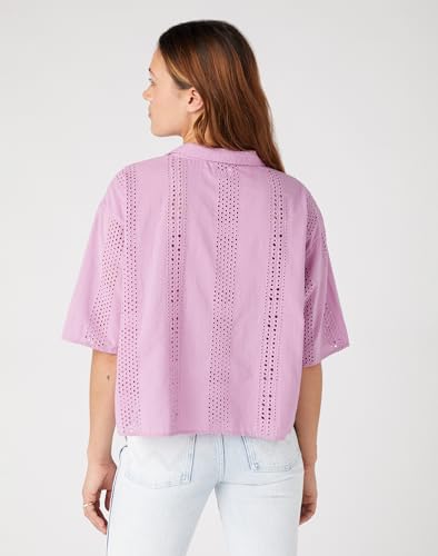 Wrangler Women's Purple Smokey Grape Oversized Resort Short Sleeve Shirt | Wrangler In Lebanon