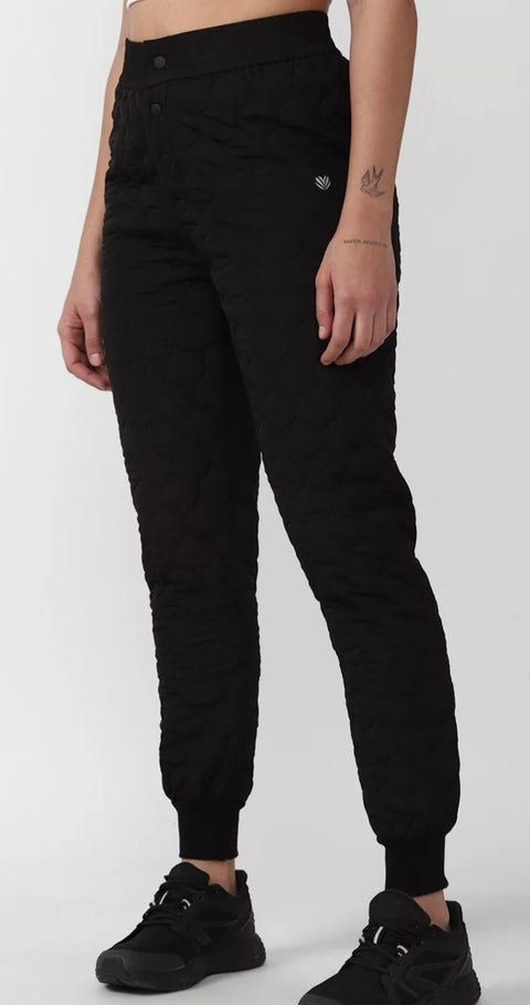 Forever 21 Women's Black Buttoned Padded Jogger | Forever 21 In Lebanon