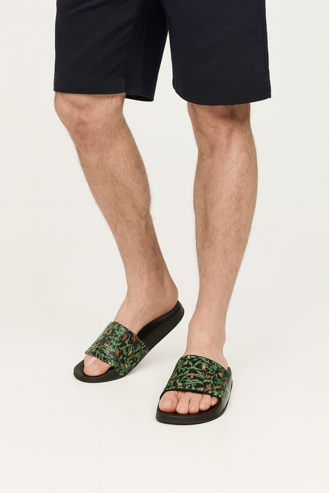 INC International Concepts Men's Black Tucan Print Xander Pool Slide Slippers | INC International Concepts in Lebanon