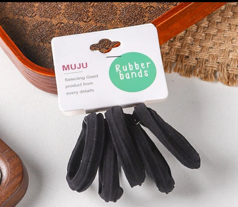 MUJU 5Piece of Elastic Hair Bands High Stretch Towel Ring Seamless Hair Ornaments Fashion Jacquard Wavy Scrunchies Wholesale