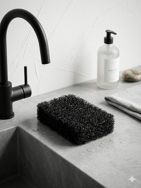 Sinsay Black Pack Of 3 Dishwashing Scrub Sponge | Sinsay In Lebanon
