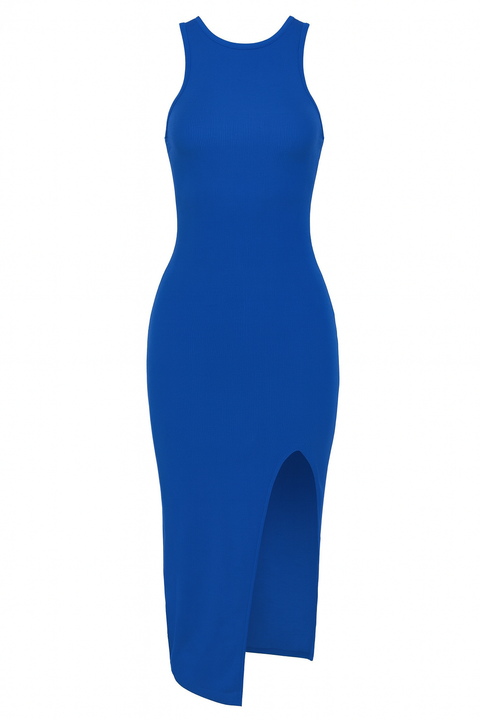 Forever 21 Women's Blue Open Split Dress | Forever 21 In Lebanon