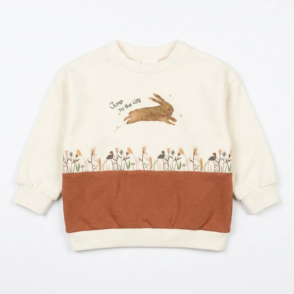 Zara Baby Girl's Cream & Brick Graphic Long Sleeve Sweatshirt|Zara in Lebanon