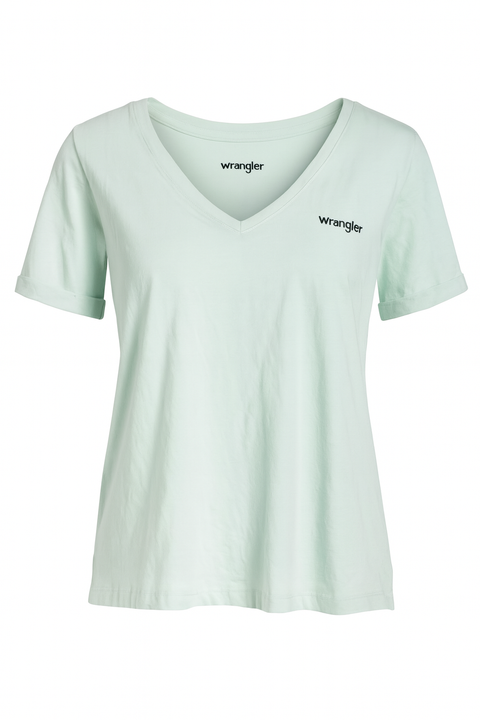 Wrangler Women's Light Aqua Short Sleeve T-Shirt | Wrangler In Lebanon