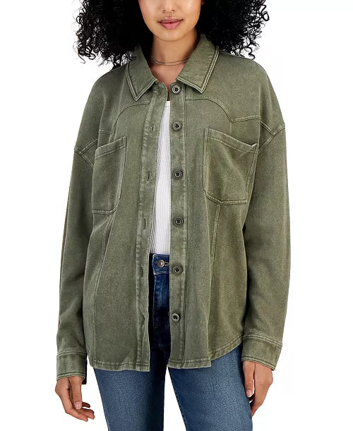Hippie Rose Women's Olive Long-Sleeve Shacket | Hippie Rose In Lebanon