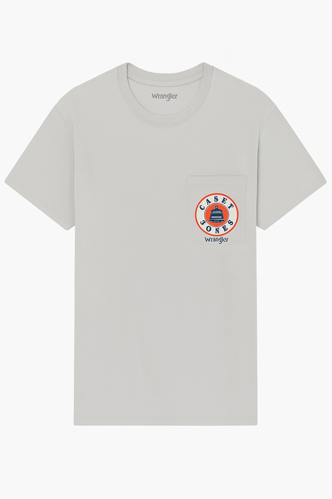 Wrangler Men's Pearl Blue Pocket T-Shirt |Wrangler In Lebanon