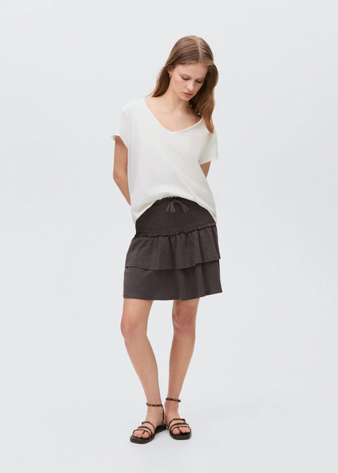 Mango Women's White V Neck Short Sleeve Blouse | Mango In Lebanon