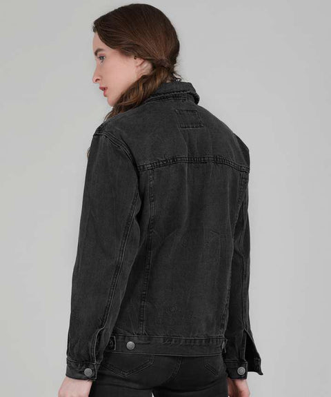 Forever 21 Women's Black Denim Jacket | Forever 21 In Lebanon