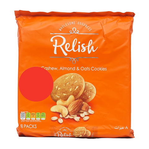 Relish Cashew,Almond & Oats Cookies 8x70g | Relish In Lebanon