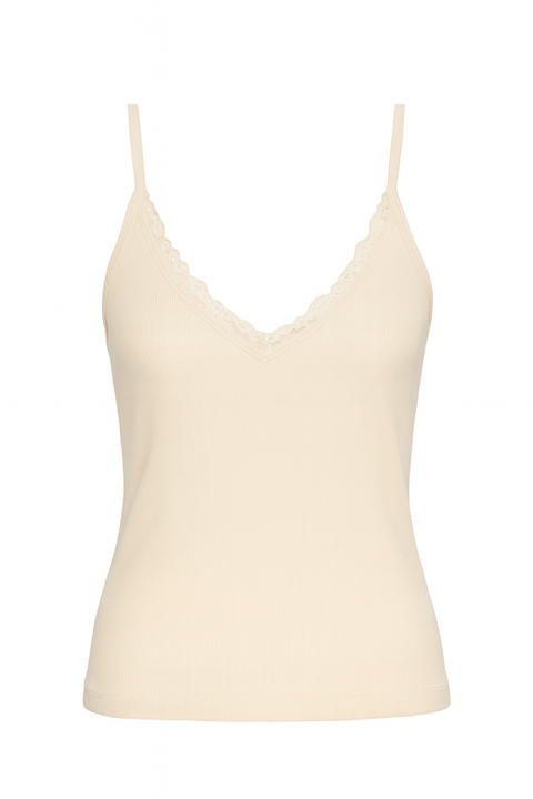 Forever 21 Women's Beige Lace Sleeveless V-Neck Top | Forever 21 In Lebanon