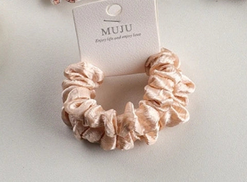 Korean Style 2-Piece Hair Ties Set High-End Mesh Printed Scrunchies Elastic Ponytail Hair Band