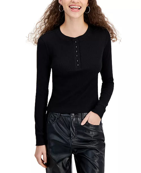 Derek Heart Women's Black Long-Sleeve Blouse | Derek Heart In Lebanon