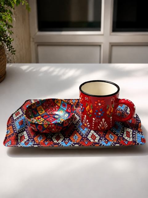 SD Set Of 3pcs Ceramic Mosaica Serving Set | SD In Lebanon