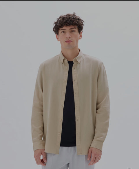 Celio Men’s Beige Regular Fit Flannel Cotton Shirts|Celio In Lebanon