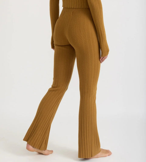 Forever 21 Women's Beige Ribbed Pant | Forever 21 In Lebanon
