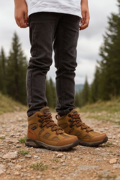 Jack Wolfskin Boy's Brown Trail Hiker Texapore Mid K Sneakers |Jack Wolfskin in Lebanon