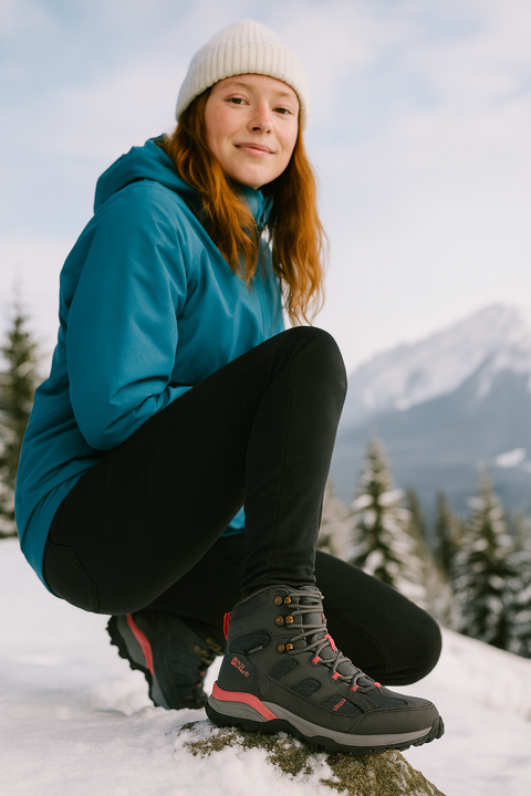 Jack Wolfskin Girl's Grey Trail Hiker Texapore Mid K Sneakers |Jack Wolfskin in Lebanon