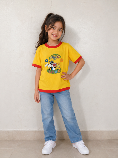 Looney Tunes Girl's Yellow T-Shirt | Looney Tunes In Lebanon