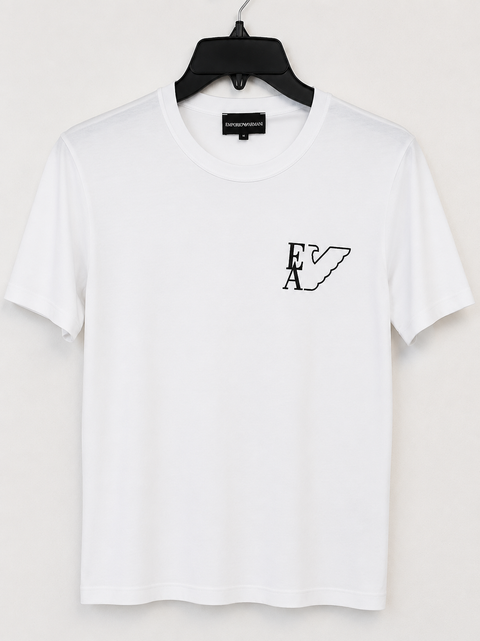 Emporio Armani Women's White Logo Print-Shirt | Emporio Armani In Lebanon
