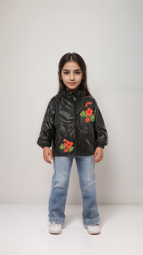 Boboli Girl's Black Leather Jacket | Boboli in Lebanon