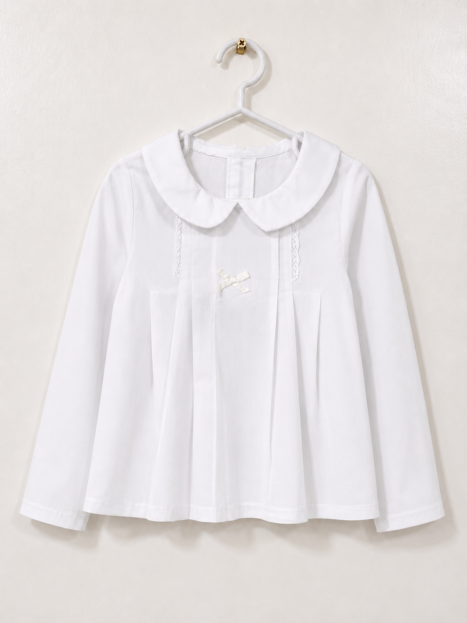 Bassik Baby Girl's White Cotton Shirt | Bassik In Lebanon