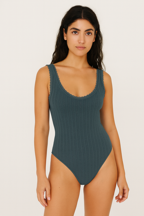 Forever 21 Women's Teal Blue V Neck Sleeveless Bodysuit |Forever 21 In Lebanon