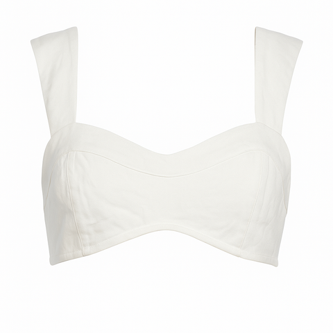 Forever 21 Women's White Sweetheart Neck Crop Top | Forever 21 In Lebanon