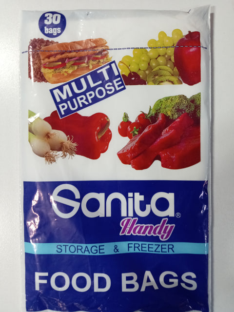 Sanita Handy Storage & Freezer Food Zipper Bags 30 bags | Sanita In Lebanon