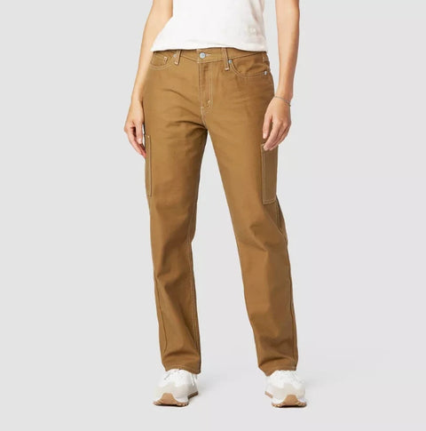 Denizen from Levi's Women's Brown Mid-Rise 90's Loose Straight Jeans | Denizen from Levi's In Lebanon