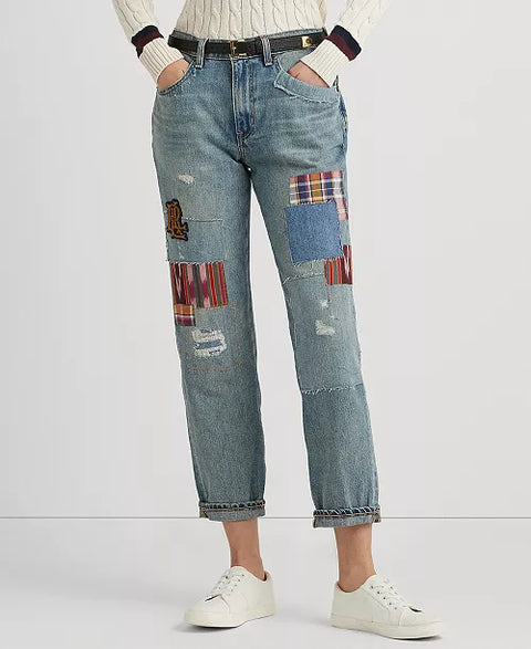 Lauren Ralph Lauren Women's Blue Chubby Relaxed Taper Jeans | Lauren Ralph Lauren In Lebanon