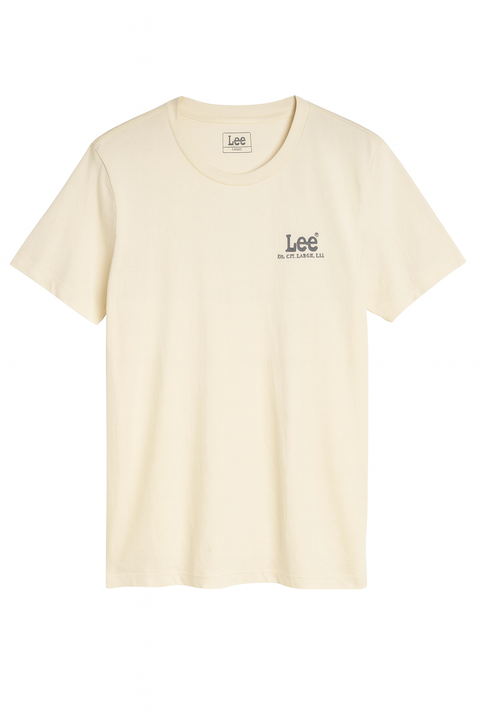 Lee Women's Ecru Small Logo Tee T-Shirt | Lee In Lebanon