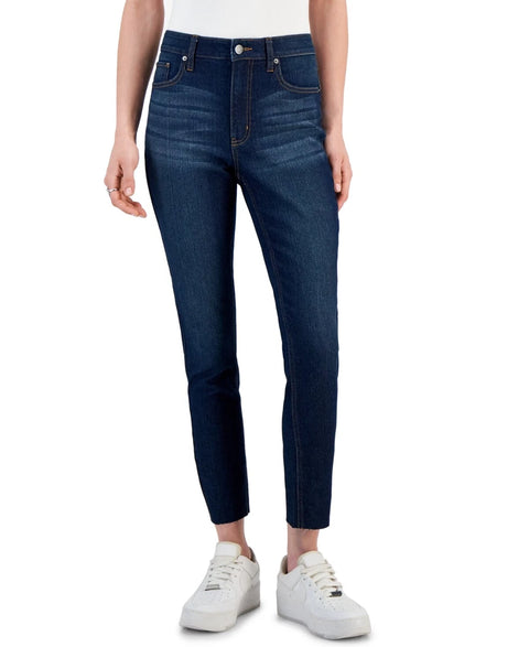 Tinseltown Women's Navy Cut-Hem Mid-Rise Skinny Jeans | Tinseltown In Lebanon