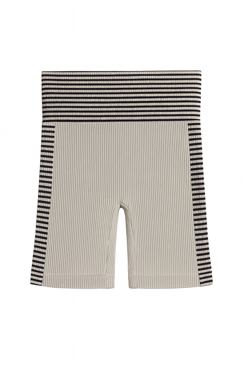 Forever 21 Women's Black & White Ribbed Biker Short |Forever 21 In Lebanon