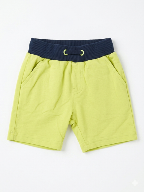 Ativo Baby Boy's Mint Green & Navy Elastic Waist Shorts|Ativo In Lebanon