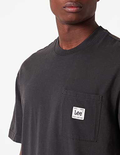 Lee Men's Washed-Black Short-Sleeve Loose Fit T-Shirt | Lee in Lebanon