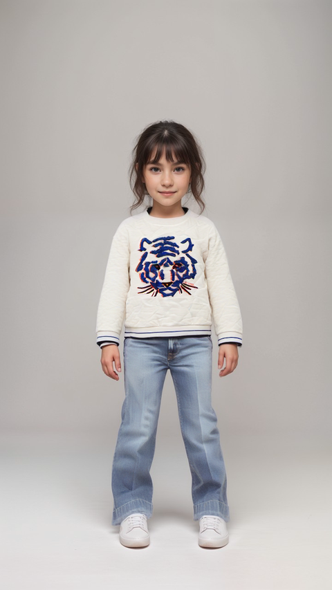 S.Oliver Girl's White Long-Sleeve Sweatshirt |S.Oliver in Lebanon