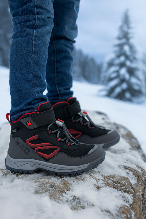 Jack Wolfskin Boy's Black Sunset Hike Texapore Mid K Boots |Jack Wolfskin in Lebanon