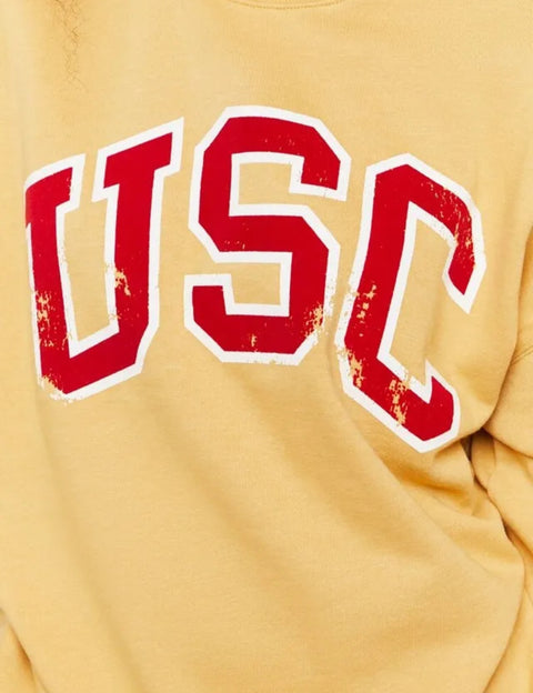 Forever 21 Women's Yellow Mustard Crew Neck Long Sleeve Sweatshirt | Forever 21 In Lebanon